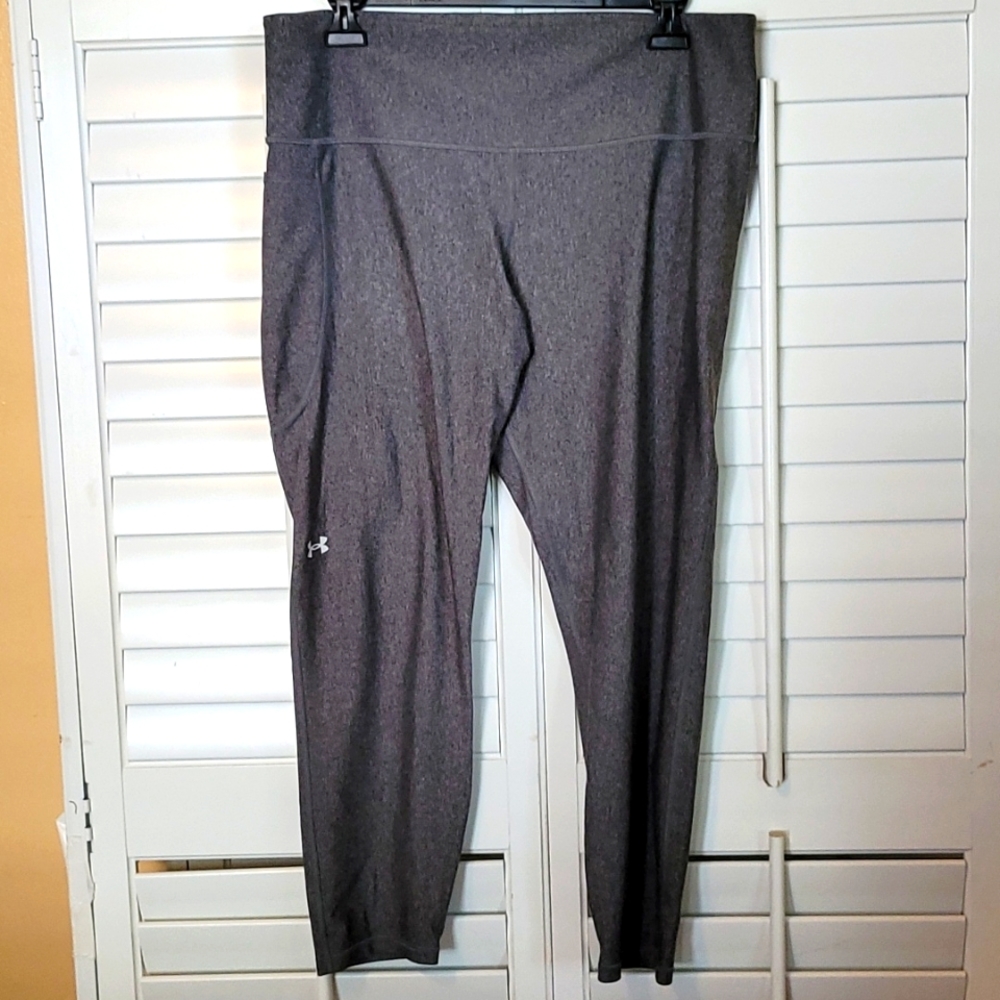 Under Armour HeatGear No-slip waistband Capri leggings, charcoal XL